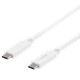 Kabel USB-C till USB-C vit 2 meter 0 thumbnail